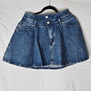 Cute SCOOP Women's Denim Mini Skirt w/Double Waistband - Size 10 - NWT